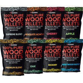 Kona Indoor Smoker Pellets - Intended for GE Smart Profile Indoor Smoker, All Variety Pack, 8, 1lb Resealable Bags