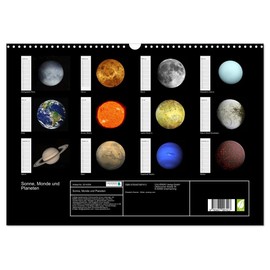 Sun, Moons and Planets (Wall Calendar 2026 DIN A3 Landscape), CALVENDO Monthly Calendar