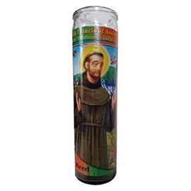 Saint Francis of Assisi (San Francisco de Assisi) Brown Pillar Devotional Candle