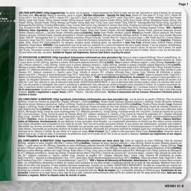 HI Supergreens - 21 Actives & KSM 150g Powder