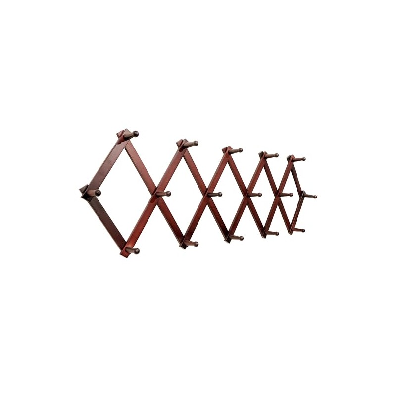 SKOLOO Accordion Wall Hanger with 16 Hooks, Modern Expandable Coat