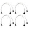 4pcs PWM Fan Extension Cable 4 Pin Silver Coated Copper