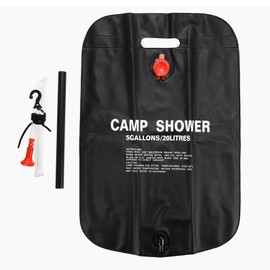 Riloer 20L Portable Camping Solar Shower Bag Outdoor Hiking Heating Bath Water Bag