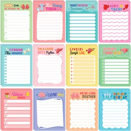 CUUSNNY 12 Pcs Funny Nurse Notepads, 3x4 Inch Self Adhesive Sticky Notes,Medical Theme Gifts for Nurses Coworkers Writing Notes Lists Office Supplies