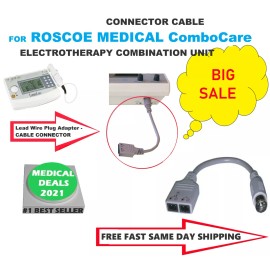 ROSCOE MEDICAL Grey CONNECTOR CABLE for Roscoe Medical ComboCare Electrotherapy Combo 1&2
