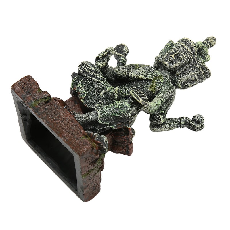 Aquarium Buddha Statue Decoration Resin Aquascaping Fish Tank Meditating Buddha