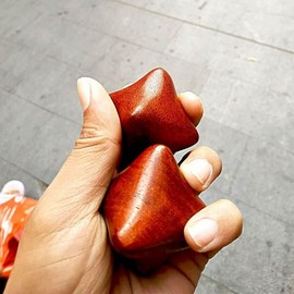 Wooden Hexagonal Hand Acupressure Massage Ball Stimulation 2ea