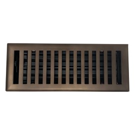 Madelyn Carter Modern Chic Style Vent Cover, Solid Cast Steel Interior, Controls Air Flow, 4 x 10 inches (Overall Face: 5.25 x 11.5 inches), Oil Rubbed Bronze