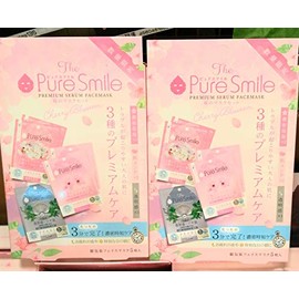 Pure Smile Cherry Blossom Mask Set, 3 Types of Premium Care, Set of 2 (Dense Moisturizing 2) (Skin Maintenance 2) (Transparency 1)