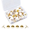 150 Pcs White Thumb Tacks Push Pins Round Head Metal