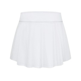 BLEVONH - Falda plisada para mujer, con bolsillo para correr, golf, Blanco, Large