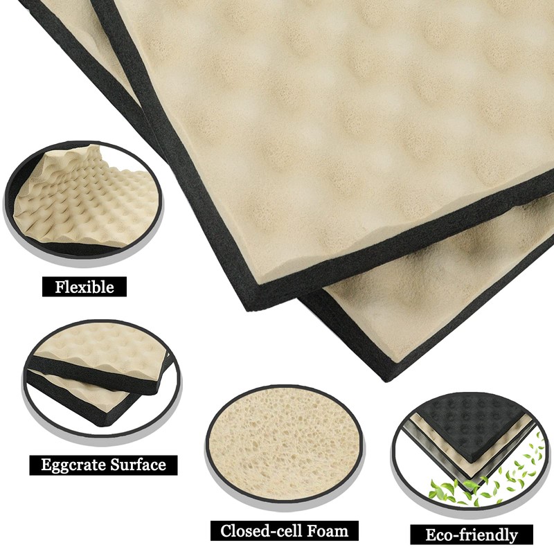 BXI Soundproofing Closed Cell Foam - 8 Pack Self-Adhesive 16''