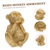 TEHAUX Three not Monkeys feng Shui Monkey Figurine See no