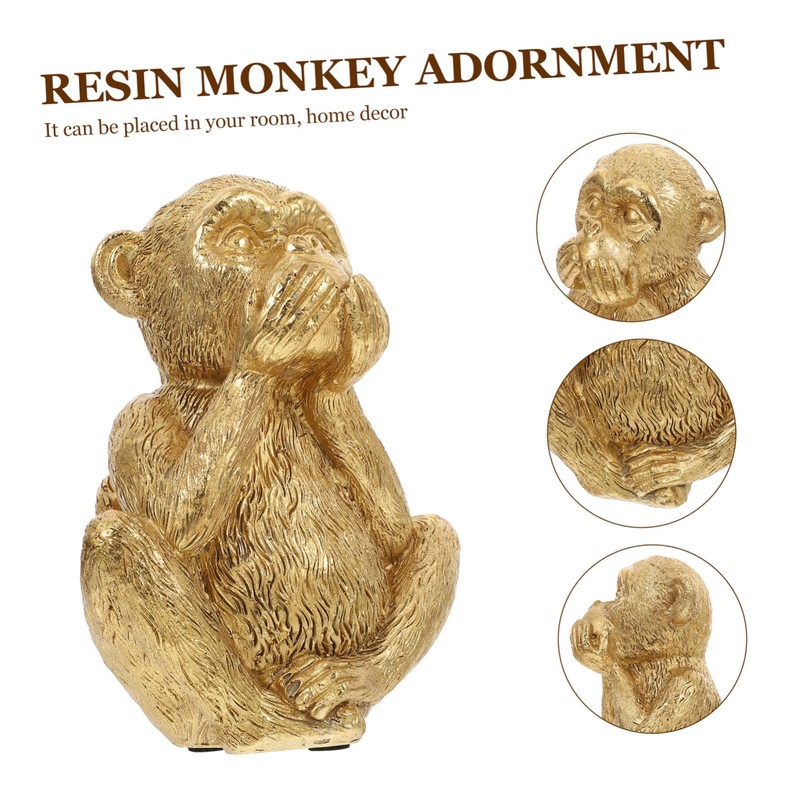 TEHAUX Three not Monkeys feng Shui Monkey Figurine See no
