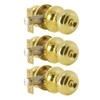 Probrico Polished Brass Keyed Alike Entry Door Knobs, Ball Door