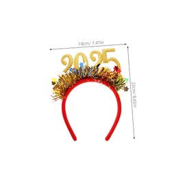 Ipetboom 4pcs Year Hair Accessory Sparkling Headbands for Holiday Celebrations Lightweight Comfortable Festive Headwear for Year Christmas Graduation Parties