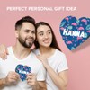 1 x Heart Coaster - Name Hanna Tropic Flamingo Palm