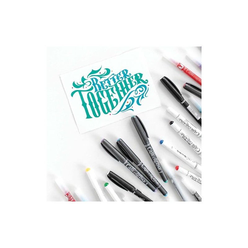 MANUSCRIPT Pk 6 Callicreative Metallic Italic Markers, Assorted