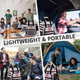 Tactical Backpack Cooler,Lunch Backpack for Men Work with Handle，Soft Cooler Backpack Insulated Waterproof Leak Proof，Heavy Ice Chest Backpack for Hiking Camping(Grey)