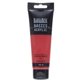 LIQUITEX Acrylic Paint Basics B-073, Cadmium Red Medium Hue, 4.0 fl oz (118 ml)