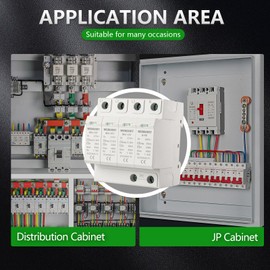 Wengart Surge Protection Device WG-15T, T1+T2 Level Protection, 3+NPE, limp12.5kA 20-40kA AC275V, Household Surge Protection DIN Rail Mounting