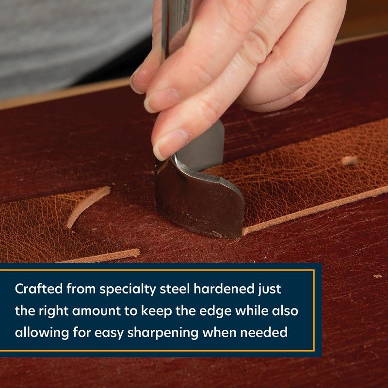 Weaver Leather Supply English Point Leather Punch Tool, Hand-Forged Steel