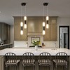 LIANGMH 2-Light Modern Kitchen Island Dimmable LED Modern Black Gold