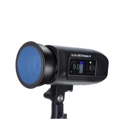 Rollei Pro Reflector reflector with 45 ° transmission angle and 5 magnetic color gels, with Bowens connection