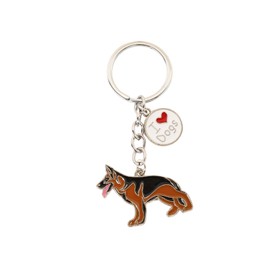 BT Bear Dog Keychain,Cute Metal Keychain,Bag Charm, German Shepherd Dog