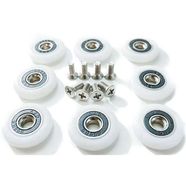 AquaParts Shower Cubicle Rollers, Diameter 23 mm Wheel Diameter, Pack