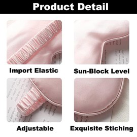 TOPTIE 4 Pack Silk Sleep Mask Blindfold Travel Nap Eye Cover Light Double-Side Smooth Rest Eyeshade, 8 1/4" x 3 3/4"-Royal Blue