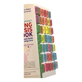 Book Tabs for Ackley and Ladwig’s Nursing Diagnosis Handbook 13th Edition. Laminated, Color-Coded and Repositionable with Alignment Card for Easy Installation (Book not Included)