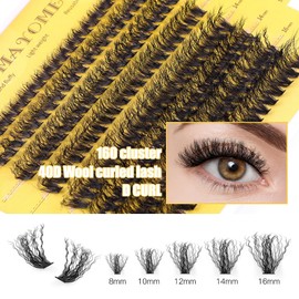 Melearch Lash Extension Kit, 160PCS DIY Lash Clusters Eyelash Extension Kit At Home, D Curl Individual Lashes Kit with Lash Bond and Seal Lash Remover Lash Applicator (40D, 8-16mm, Kit)