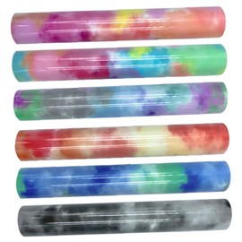 COHEALI 6pcs Heat Transfer Vinyl for DIY Projects Rainbow Cloud Htv Engraving Film Shirts Bags and Home Decor Versatile Crafting Supplies