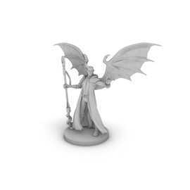 Tiefling Male Warlock With Warforged Limbs Tabletop DND Gaming Miniature