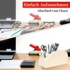 Remote Control Holder with 5 Pockets, PU Leather Desktop Organiser,