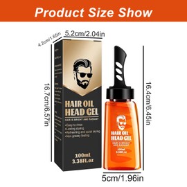 Hair Styling Gel, Men's Hair Wax Men, Hair Gel Men's Hair Wax Men, Hairdressing Gel, Hair Styling Gel for Men, Shaping Styling Gel Comb 2-in-1 Men Hair, 2-in-1 Hair Wax Gel with Comb, 100 ml