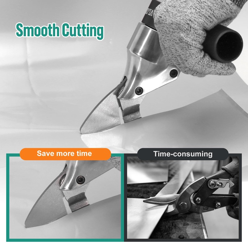 VLOXO Professional Metal Shear Drill Attachment, Sheet Metal Cutter for