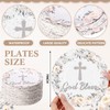 Zopeal 80 Pcs 7 Inch Baptism Plates God Bless Baptism