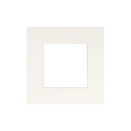 CountryArtHouse Oyster Shell Acid Free 7x7 Square Picture Frame Mat with White Core Bevel Cut for 5x5 Pictures - Fits 7x7 Frame