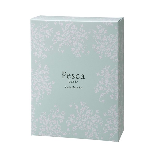 Pesca [Clear Mask EX 15 Pieces] Beauty Salon Lotion Created, Dense Moisturizing Mask, Salon Carefully Selected Beauty Ingredients [3 Types of Hyaluronic Acid, Collagen, Ceramide, Fulvic Acid, Apple
