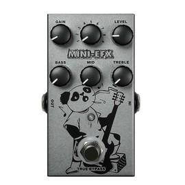 Nikou M-VAVE Mini Guitar Overdrive Distorted Pedal Effect Device Rock Style 9 Tones 3 Band EQ Setting, Connect to the Sound Card of the Amplifier (Grey)