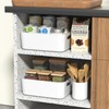 Kekow Pantry Organization Bin, 6-Pack Plastic Storage Bin, White