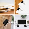 30Pcs Black Foldback Binder Clips, 25,32,51mm Binder Clips Paper Clips
