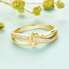 STARCHENIE Infinity Heart Ring for Women 925 Sterling Silver 18k