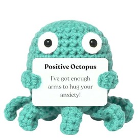 Pozbee - Muñeca de animales de apoyo emocional hecha a mano, divertido regalo de peluche para aliviar el estrés, comodidad y alegría (pulpo)