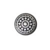 Silver Antique Flat Metal Buttons with Eyelet 17 mm or