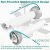 6 inch White Ceiling Fan Downrod with Hanger Ball Assembly,1-inch