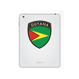 2 x 10cm/100mm Guyana Flag Design Vinyl Stickers Travel Luggage #10659