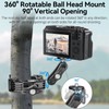TELESIN Camera Monitor Super Clamp Mount 360 Ballhead Magic Arm
